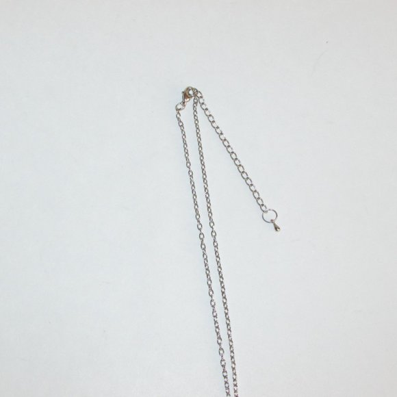 Necklace Impulse & Co. Silver Tone & Purple Cabochon Adjustable Unused - Picture 5 of 5